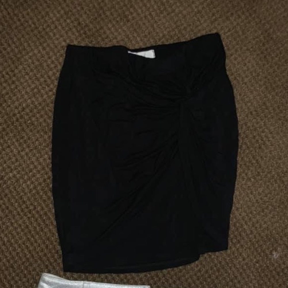 Knot front pencil skirt